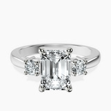 Platinum Intricacy Three stone Lab Diamond Ring front image