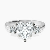 Platinum Intricacy Three stone Lab Diamond Ring front image