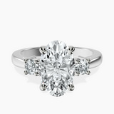 Platinum Intricacy Three stone Lab Diamond Ring front image