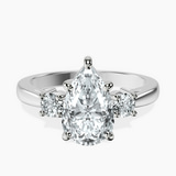 Platinum Intricacy Three stone Lab Diamond Ring front image