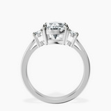 Platinum Intricacy Three stone Lab Diamond Ring side right image one