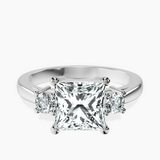 Platinum Intricacy Three stone Lab Diamond Ring front image