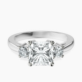 Platinum Intricacy Three stone Lab Diamond Ring front image