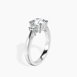 Platinum Intricacy Three stone Lab Diamond Ring standing product image one