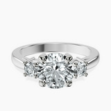 Platinum Intricacy Three stone Lab Diamond Ring front image