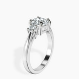 Platinum Intricacy Three stone Lab Diamond Ring standing product image one
