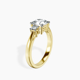 10kt Yellow Gold Meghan Markle Three stone Lab Diamond Ring standing product image one