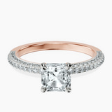 14kt Rose Gold Grace Micro pavé Eternity Lab Diamond Ring front image
