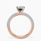 18ct Rose Gold Grace Micro pavé Eternity Lab Diamond Ring side right image one