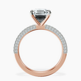 18kt Rose Gold Grace Micro pavé Eternity Lab Diamond Ring side right image one