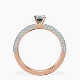 18kt Rose Gold Grace Micro pavé Eternity Lab Diamond Ring side right image one