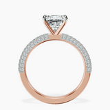 14kt Rose Gold Grace Micro pavé Eternity Lab Diamond Ring side right image one