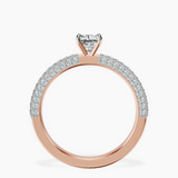18kt Rose Gold Grace Micro pavé Eternity Lab Diamond Ring side right image one