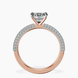 18kt Rose Gold Grace Micro pavé Eternity Lab Diamond Ring side right image one
