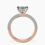 18kt Rose Gold Grace Micro pavé Eternity Lab Diamond Ring side right image one