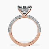 14kt Rose Gold Grace Micro pavé Eternity Lab Diamond Ring side right image one