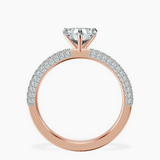 14kt Rose Gold Grace Micro pavé Eternity Lab Diamond Ring side right image one