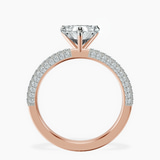 14ct Rose Gold Grace Micro pavé Eternity Lab Diamond Ring side right image one