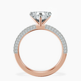 18kt Rose Gold Grace Micro pavé Eternity Lab Diamond Ring side right image one