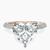 18kt Rose Gold Grace Micro pavé Eternity Lab Diamond Ring front image