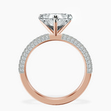 18kt Rose Gold Grace Micro pavé Eternity Lab Diamond Ring side right image one