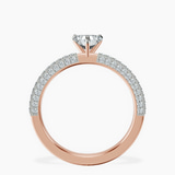 14kt Rose Gold Grace Micro pavé Eternity Lab Diamond Ring side right image one