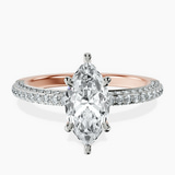 10kt Rose Gold Grace Micro pavé Eternity Lab Diamond Ring front image