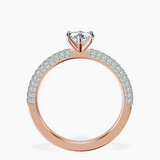 10kt Rose Gold Grace Micro pavé Eternity Lab Diamond Ring side right image one