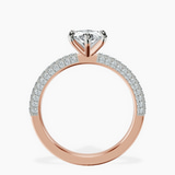 18kt Rose Gold Grace Micro pavé Eternity Lab Diamond Ring side right image one