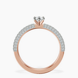 18kt Rose Gold Grace Micro pavé Eternity Lab Diamond Ring side right image one