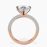 18kt Rose Gold Grace Micro pavé Eternity Lab Diamond Ring side right image one