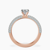 14kt Rose Gold Grace Micro pavé Eternity Lab Diamond Ring side right image one
