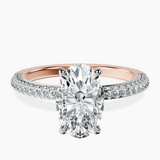 18ct Rose Gold Grace Micro pavé Eternity Lab Diamond Ring front image