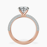 18kt Rose Gold Grace Micro pavé Eternity Lab Diamond Ring side right image one