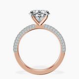 18kt Rose Gold Grace Micro pavé Eternity Lab Diamond Ring side right image one