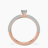 18kt Rose Gold Grace Micro pavé Eternity Lab Diamond Ring side right image one
