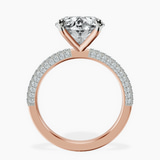 10kt Rose Gold Grace Micro pavé Eternity Lab Diamond Ring side right image one