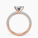 18kt Rose Gold Grace Micro pavé Eternity Lab Diamond Ring side right image one