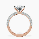 14kt Rose Gold Grace Micro pavé Eternity Lab Diamond Ring side right image one