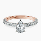 14kt Rose Gold Grace Micro pavé Eternity Lab Diamond Ring front image