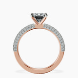 18kt Rose Gold Grace Micro pavé Eternity Lab Diamond Ring side right image one