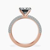 14ct Rose Gold Grace Micro pavé Eternity Lab Diamond Ring side right image one