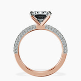 14kt Rose Gold Grace Micro pavé Eternity Lab Diamond Ring side right image one