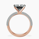 18kt Rose Gold Grace Micro pavé Eternity Lab Diamond Ring side right image one