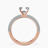 14ct Rose Gold Grace Micro pavé Eternity Lab Diamond Ring side right image one