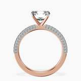 18kt Rose Gold Grace Micro pavé Eternity Lab Diamond Ring side right image one