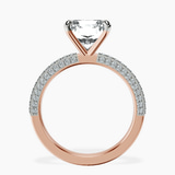 14kt Rose Gold Grace Micro pavé Eternity Lab Diamond Ring side right image one