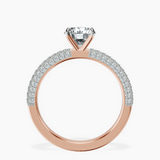 14kt Rose Gold Grace Micro pavé Eternity Lab Diamond Ring side right image one