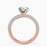 14ct Rose Gold Grace Micro pavé Eternity Lab Diamond Ring side right image one