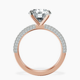 18kt Rose Gold Grace Micro pavé Eternity Lab Diamond Ring side right image one
